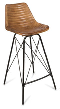 Load image into Gallery viewer, Home &amp; Giftware Capri Leather Bar Stoolwith Iron Legs | Dining | app store dev @@ABC ///[option4] 十月五日 11:53 
