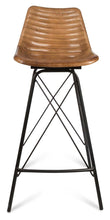 Load image into Gallery viewer, Home &amp; Giftware Capri Leather Bar Stoolwith Iron Legs | Dining | app store dev @@ABC ///[option4] 十月五日 11:53 
