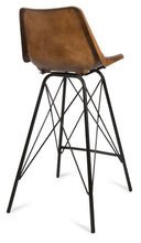 Load image into Gallery viewer, Home &amp; Giftware Capri Leather Bar Stoolwith Iron Legs | Dining | app store dev @@ABC ///[option4] 十月五日 11:53 
