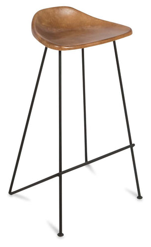 Home & Giftware Archie Leather 75cm Bar Stool with Iron Legs | Dining | app store dev @@ABC ///[option4] 十月五日 11:53 