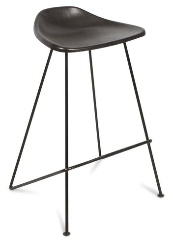 Home & Giftware Archie Leather 75cm Bar Stool with Iron Legs | Living | app store dev @@ABC ///[option4] 十月五日 11:53 