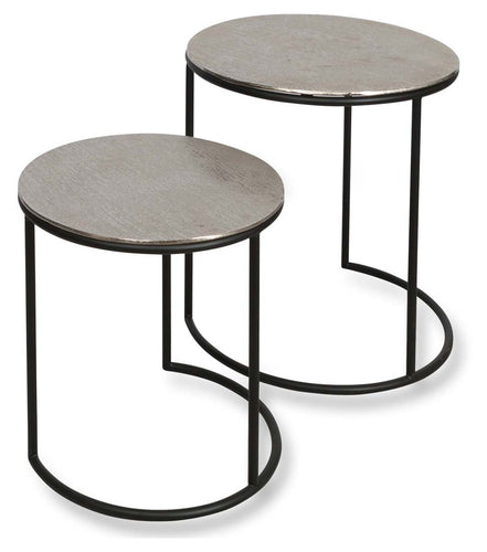Home & Giftware Bromley Aluminium Set of Two Round Nesting Tables | Living | app store dev @@ABC ///[option4] 十月五日 11:53 