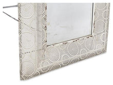 Load image into Gallery viewer, Home &amp; Giftware Free Standing Filigree Metal Floor Mirror with Support Frame at the Back - Antique White | Living | app store dev @@ABC ///[option4] 十月五日 11:53 
