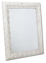 Load image into Gallery viewer, Home &amp; Giftware Filigree Metal Rectangular Wall Mirror - Antique White | Living | app store dev @@ABC ///[option4] 十月五日 11:53 

