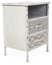 Load image into Gallery viewer, Home &amp; Giftware Filigree 2 Drawer Metal Bedside Table - Antique White | Sleeping | app store dev @@ABC ///[option4] 十月五日 11:53 
