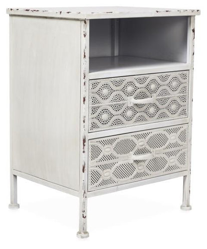 Home & Giftware Filigree 2 Drawer Metal Bedside Table - Antique White | Sleeping | app store dev @@ABC ///[option4] 十月五日 11:53 