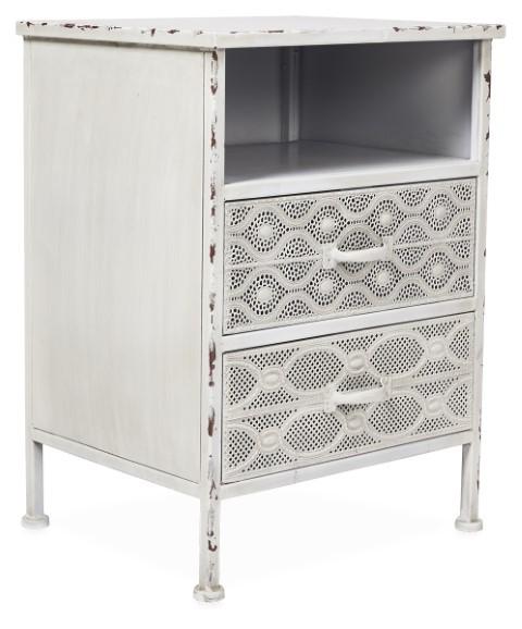 Home & Giftware Filigree 2 Drawer Metal Bedside Table - Antique White | Sleeping | app store dev @@ABC ///[option4] 十月五日 11:53 