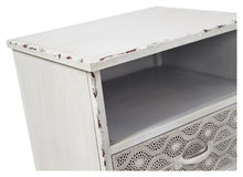 Load image into Gallery viewer, Home &amp; Giftware Filigree 2 Drawer Metal Bedside Table - Antique White | Sleeping | app store dev @@ABC ///[option4] 十月五日 11:53 
