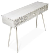 Load image into Gallery viewer, Home &amp; Giftware Filigree Metal Console - Antique White | Living | app store dev @@ABC ///[option4] 十月五日 11:53 
