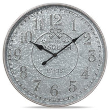 Load image into Gallery viewer, Home &amp; Giftware Hotel Pasquier Metal Clock 80cm - Silver | Accessories | app store dev @@ABC ///[option4] 十月五日 11:53 
