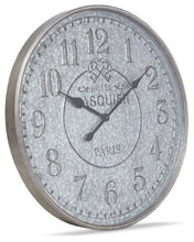 Load image into Gallery viewer, Home &amp; Giftware Hotel Pasquier Metal Clock 80cm - Silver | Accessories | app store dev @@ABC ///[option4] 十月五日 11:53 
