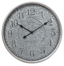 Load image into Gallery viewer, Home &amp; Giftware Hotel Pasquier Metal Clock 60cm - Silver | Accessories | app store dev @@ABC ///[option4] 十月五日 11:53 
