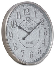 Load image into Gallery viewer, Home &amp; Giftware Hotel Pasquier Metal Clock 60cm - Silver | Accessories | app store dev @@ABC ///[option4] 十月五日 11:53 
