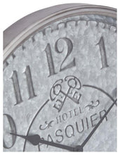 Load image into Gallery viewer, Home &amp; Giftware Hotel Pasquier Metal Clock 60cm - Silver | Accessories | app store dev @@ABC ///[option4] 十月五日 11:53 
