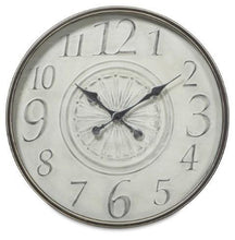 Load image into Gallery viewer, Home &amp; Giftware Fleur Classic Metal Clock 60cm - Antique Ivory | Accessories | app store dev @@ABC ///[option4] 十月五日 11:53 
