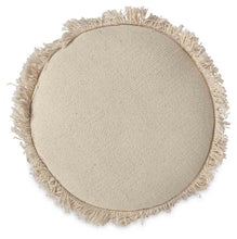 Load image into Gallery viewer, Home &amp; Giftware Kitson Round Hand Woven Stone Wash Cotton Stool with Wooden Legs | Living | app store dev @@ABC ///[option4] 十月五日 11:53 
