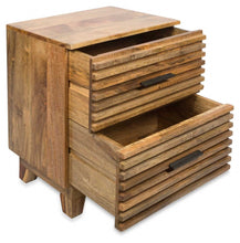 Load image into Gallery viewer, Home &amp; Giftware Ajara Two Draw Ribbed Bedside Table | Sleeping | app store dev @@ABC ///[option4] 十月五日 11:53 
