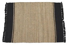 Load image into Gallery viewer, Home &amp; Giftware Asmita Jute HandLoom Floorr Mats with Tassels - Black/Natural | Living | app store dev @@ABC ///[option4] 十月五日 11:53 
