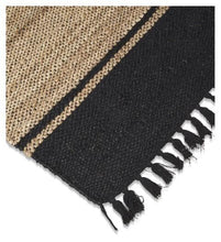 Load image into Gallery viewer, Home &amp; Giftware Asmita Jute HandLoom Floorr Mats with Tassels - Black/Natural | Living | app store dev @@ABC ///[option4] 十月五日 11:53 

