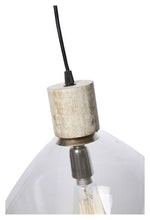 Load image into Gallery viewer, Home &amp; Giftware Classic Glass and Wood Pendant Light - Clear/White Wash | Accessories | app store dev @@ABC ///[option4] 十月五日 11:53 
